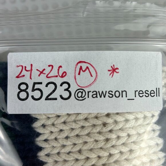 Structure Striped Chunky Knit Sweater Medium Golf Preppy Grandpa 90s Cable Vtg - Picture 6 of 6